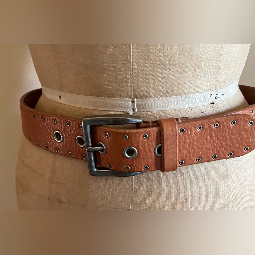 1.5” Natural Color Leather Belt